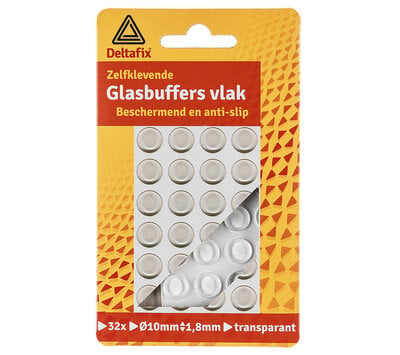 Deltafix zelfklevende glasbuffers transparant Ø10x1,8 717