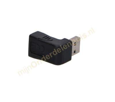 USB-A 2.0  steker > USB-A 2.0 haakse contra steker 65521