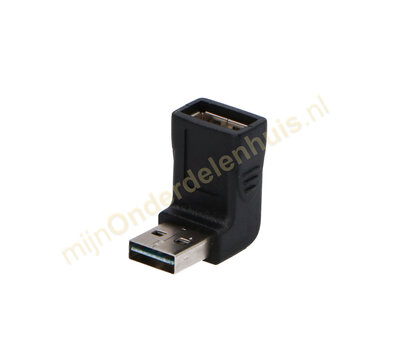 USB-A 2.0  steker > USB-A 2.0 haakse contra steker 65521