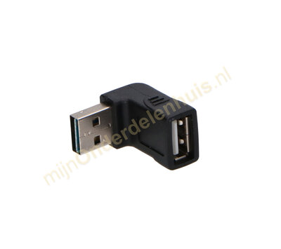 USB-A 2.0  steker > USB-A 2.0 haakse contra steker 65521