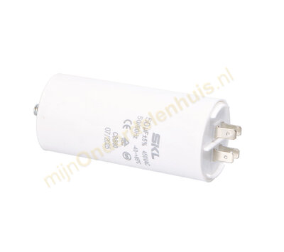SKL condensator 50uF-450V met AMP-aansluiting