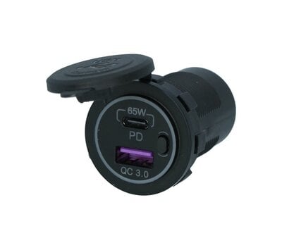 Carpoint inbouw aansluiting USB-A/USB-C 65W snellader
