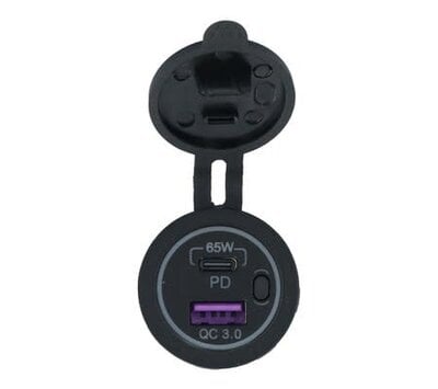 Carpoint inbouw aansluiting USB-A/USB-C 65W snellader