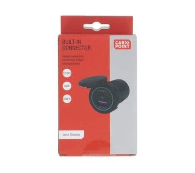 Carpoint inbouw aansluiting USB-A/USB-C 65W snellader