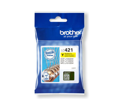 Originele Brother inktcartridge LC421Y Geel