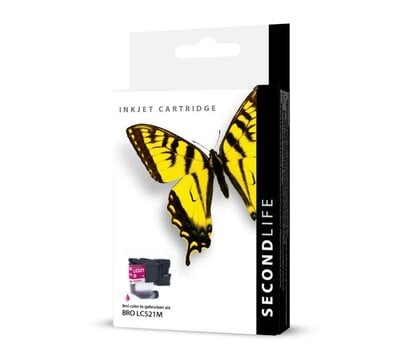 SecondLife inktcartridge voor Brother LC521M Magenta