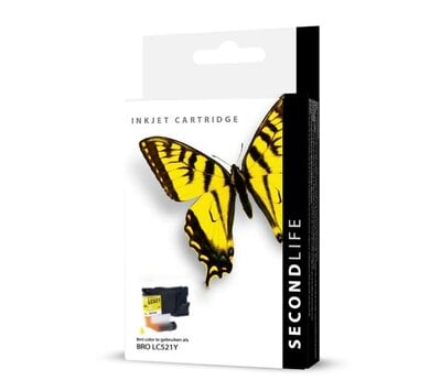 SecondLife inktcartridge voor Brother LC521Y Yellow