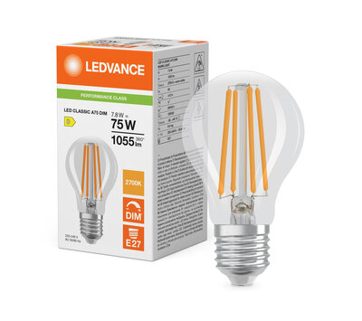 Ledvance LED lamp Classic dim 7.5/75W/2700k E27