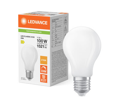 Ledvance LED lamp Classic dim 11/100W/2700k E27 mat