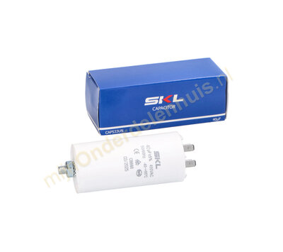 SKL condensator 40uF-450V met AMP-aansluiting