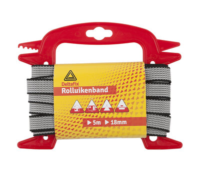 Deltafix rolluikenband op haspel 5m 18mm grijs 3538