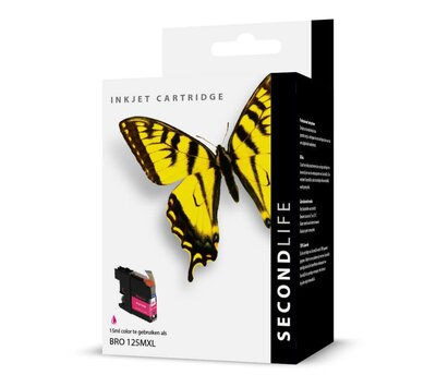 SecondLife inktcartridge voor Brother LC125M XL rood