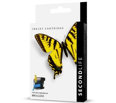 SecondLife inktcartridge voor Brother LC225 C blauw