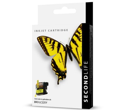 SecondLife inktcartridge voor Brother LC225 Y geel