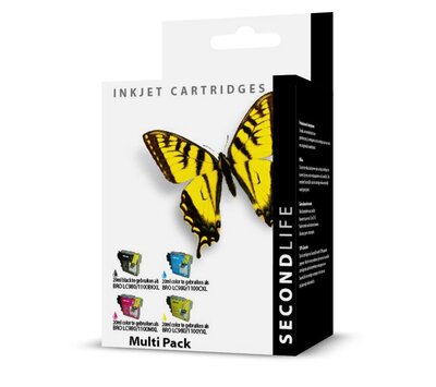 SecondLife inktcartridge voor Brother LC980 /1100 XL multipack