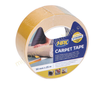 HPX dubbelzijdige tapijttape 25 meter CT5025