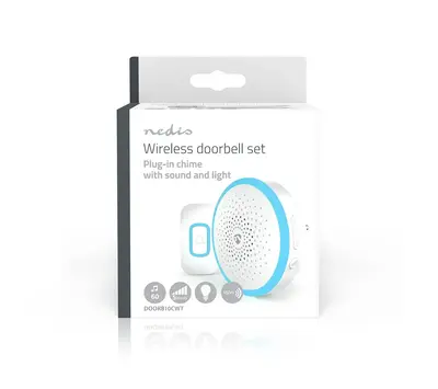 Nedis draadloze deurbel op stroom DOORB10CWT