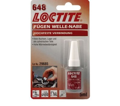 enkel Loctite cilindrische bevestiging 648