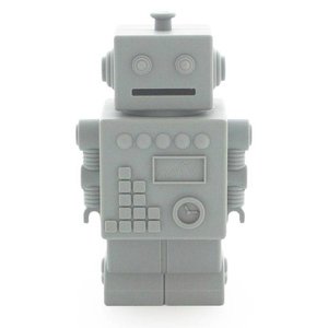 KG Design Robot spaarpot lichtgrijs