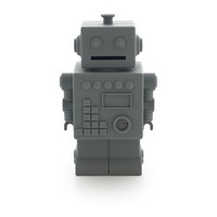 Robot spaarpot donkergrijs