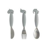 Bestek grijs set van 3