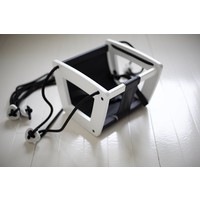 Witte houten baby schommel (verschillende kleuren touw)