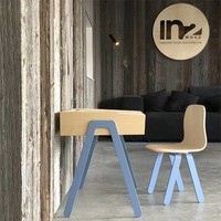 Kinderbureau plus stoel blauw