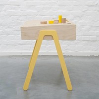 Kinderbureau plus stoel geel