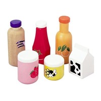 Houten eten en drinkset