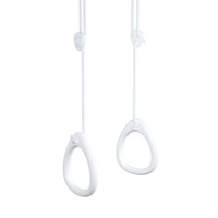 Witte houten turnringen wit touw