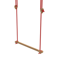 Houten trapeze rood touw