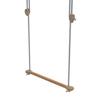 Houten trapeze grijs touw