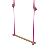 Houten trapeze fuchsia touw
