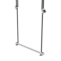 Witte houten trapeze zwart touw