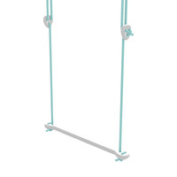 Witte houten trapeze mint touw