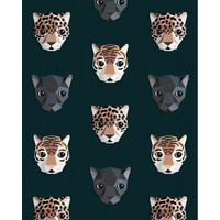 Panthera behang donker