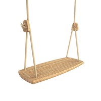 Houten schommel beige touw