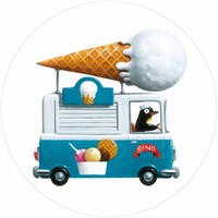 Behangcirkel Icecream truck