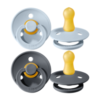 Fopspeen duoverpakking iron / baby blue (0-6mnd)