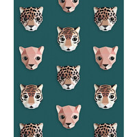 Panthera behang groen
