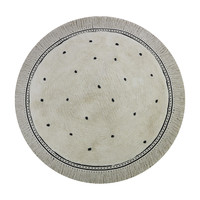 Vloerkleed round anna dots cream
