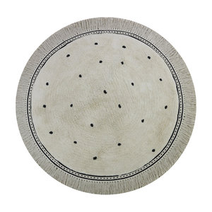 Tapis Petit Vloerkleed round anna dots cream