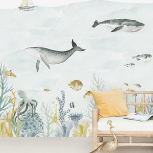 Creative lab amsterdam Sealife blue Behang Mural