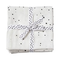 Hydrofiele doeken dreamy dots wit (set van 2)