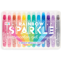 Regenboog glitter gelkrijtjes