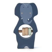 Houten rammelaar Mrs. Elephant