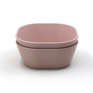 BIBS / MUSHIE Kom vierkant blush (set van 2)