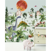 Dino by Moonlight Behang Mural