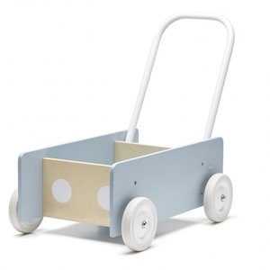 Kids Concept Houten loopwagen lichtblauw