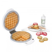 Wafelijzer met servies